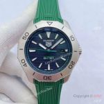 Copy TAG Heuer Aquaracer Professional 200 Solargraph Green Rubber Strap 40mm